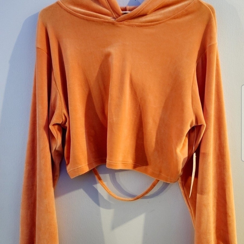 Eye Candy Orange Velvet Women's Hoodie